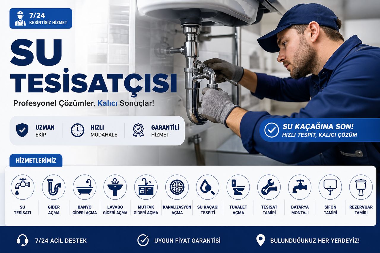 Palmiye tuvalet ve klozet açma dahil 7/24 su tesisatçısı hizmetleri: lavabo altı sifon ve tesisat müdahalesi